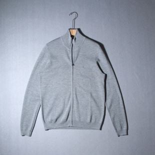 羊毛衫 B纯元 厚款 针织衫 外套打底 秋冬保暖男简约百搭纯色立领开衫