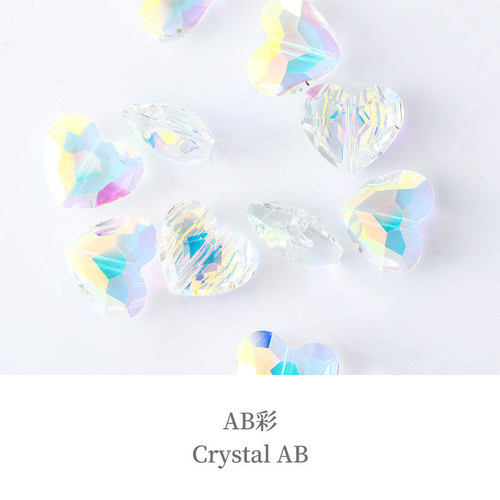 高品质爱心铃铛方糖吊坠水晶散珠