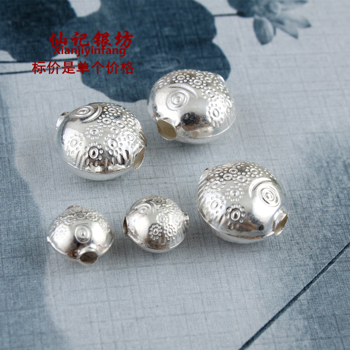 diy纯银雪花编手链配饰小吊坠
