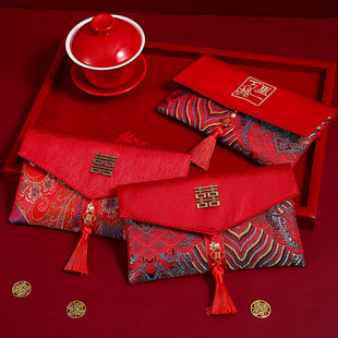 改口红包万里挑一结婚订婚专用红布包2025高档万元包婚礼用品大全