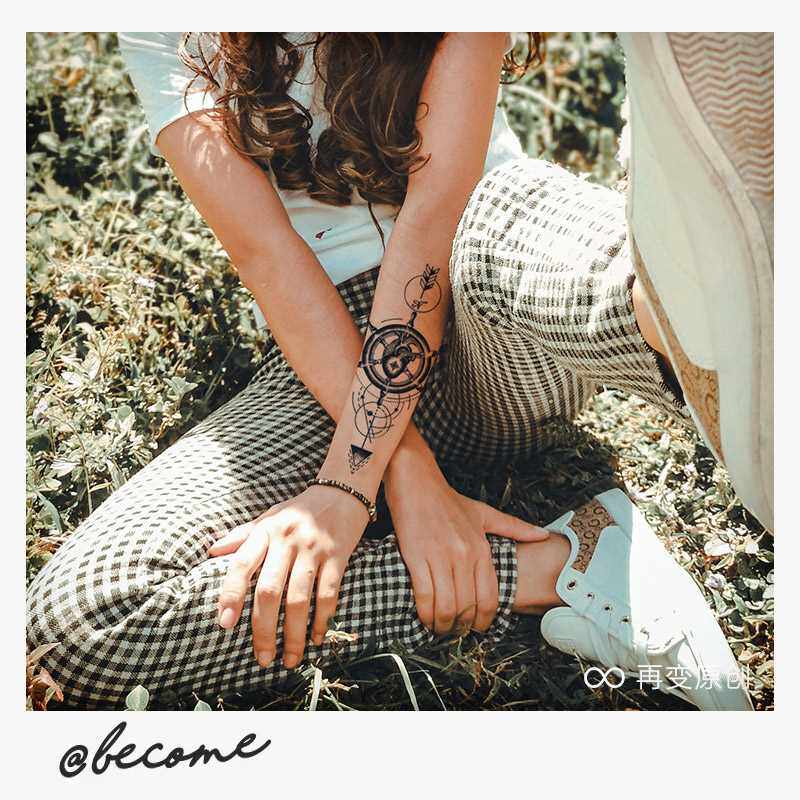 再变@become 心之所向 草本半纹身贴防水鹿晗同款持久ins风