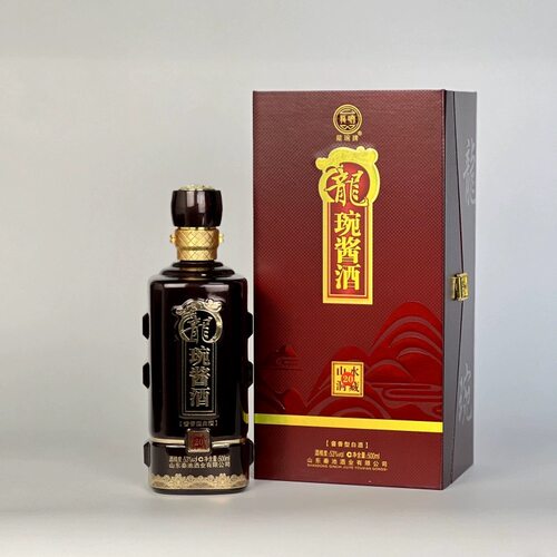 山东秦池酱香型白酒 龙琬酱酒山水洞藏20酱香型53度500ml纯粮白酒