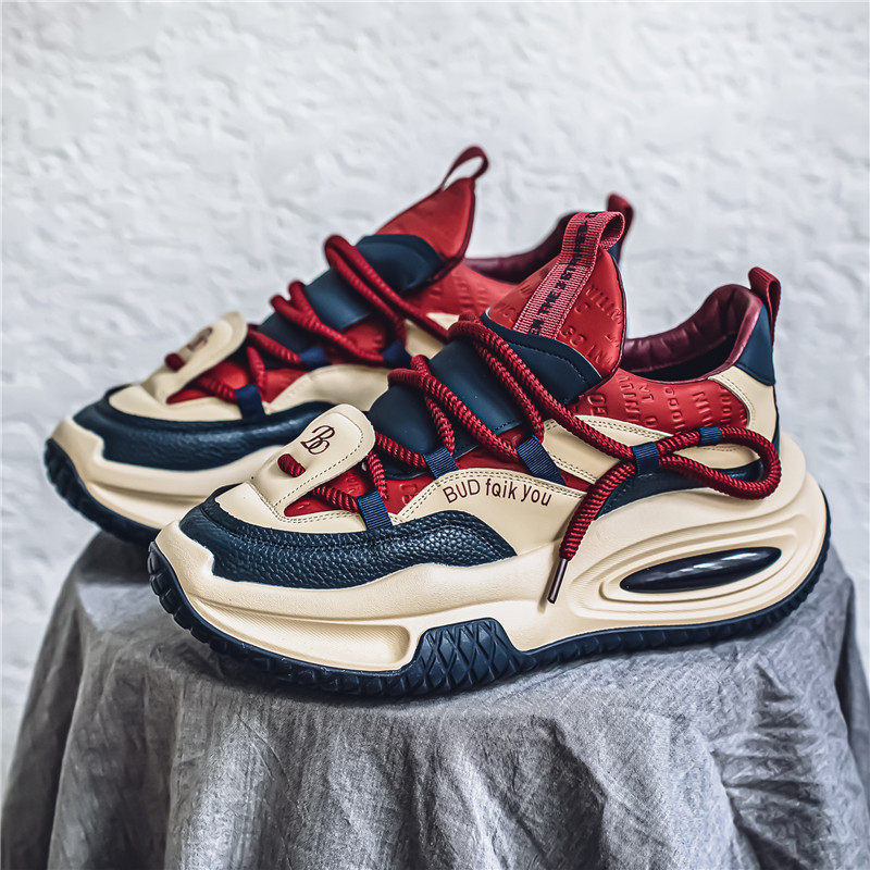 小夏商店灬男鞋春季户外跑步耐磨厚底学生校园风百搭网红运动潮鞋