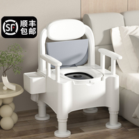 家用坐便器老年人可移動馬桶孕婦床邊便攜式座便椅子成人起夜尿桶