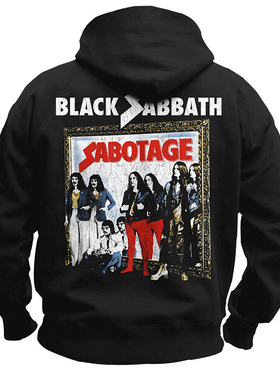 Black Sabbath黑色安息日摇滚乐队暗黑复古图案美式男士连帽卫衣