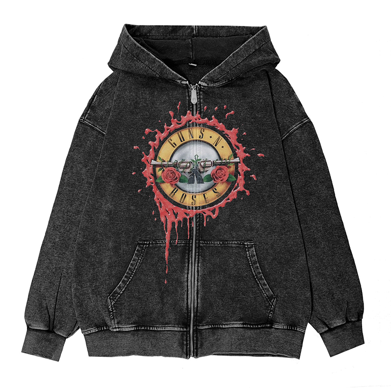 GunsN'Roses枪花乐队拉链外套