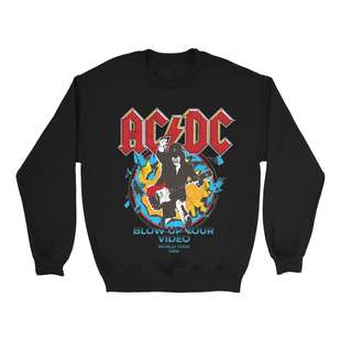 ’80欧美风男士 Black Tour 圆领卫衣 ACDC乐队复古潮流Back