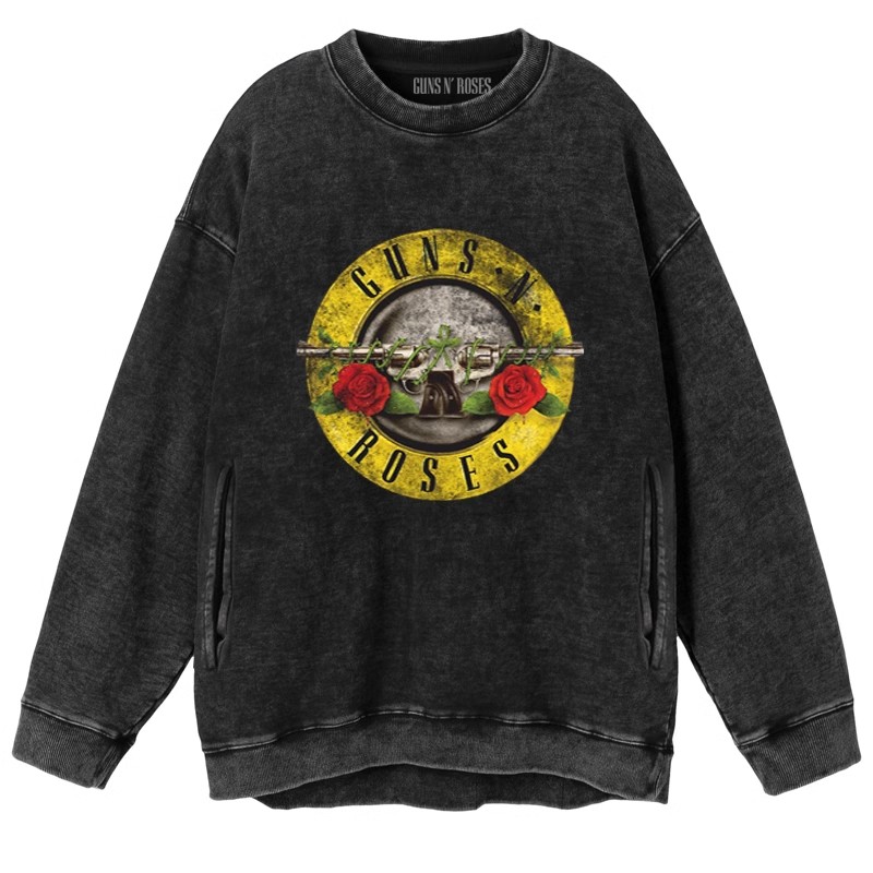 GunsN'Roses水洗圆领卫衣