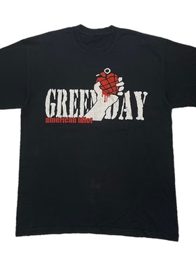 Green Day绿日乐队专辑Dookie插画趣味美式复古潮牌朋克男女款T恤