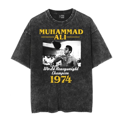 MuhammadAl短袖男士做旧蜡染T恤