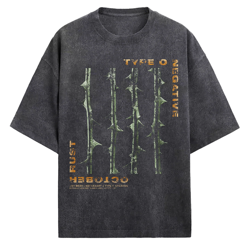TypeONegative乐队水洗美式T恤