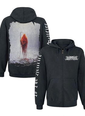 LORNA SHORE 洛娜·肖尔死核乐队暗黑风格纯棉连帽卫衣拉链外套男