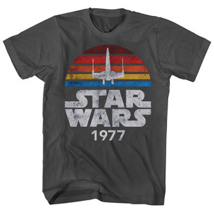 1977美式休闲 星球大战电影联名夏季新款复古欧美街头风男士T恤