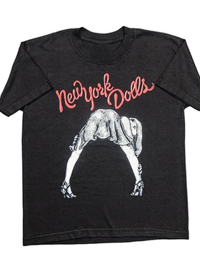 纽约娃娃New York Dolls乐队摇滚美式高街短袖男纯棉宽松直喷T恤