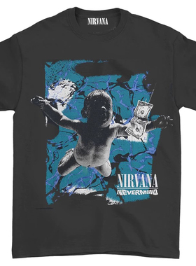 Nevermind ALB T-ShirtNirvana乐队涅槃男士朋克复古oversizeT恤