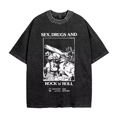 电锯人&sex，drugsandrockT恤