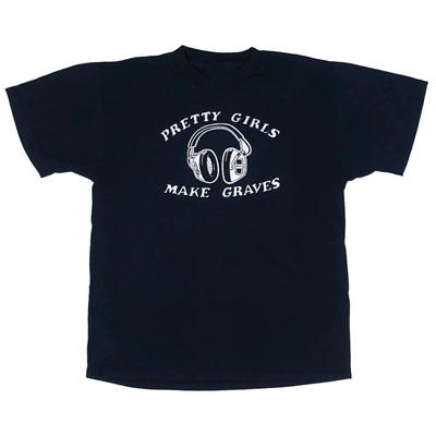 休闲美式音乐耳机短袖男女T恤