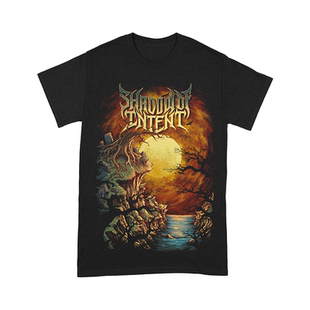 潮牌炫酷短袖 Intent意图之影乐队黑金暗黑摇滚美式 T恤 Shadow