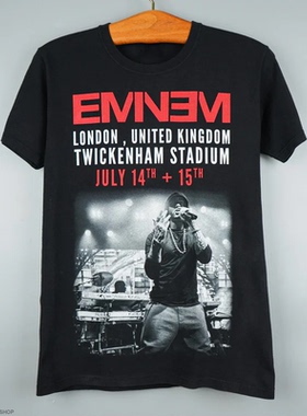 2025新款阿姆Eminem埃米纳姆美式街头潮牌嘻哈说唱hiphop短袖t恤