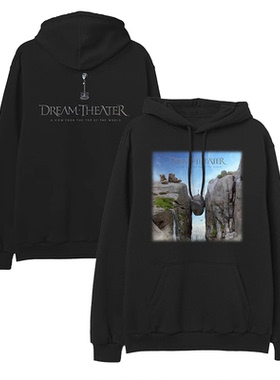 秋冬款前卫金属乐团梦剧场Dream Theater摇滚美式纯棉连帽卫衣男