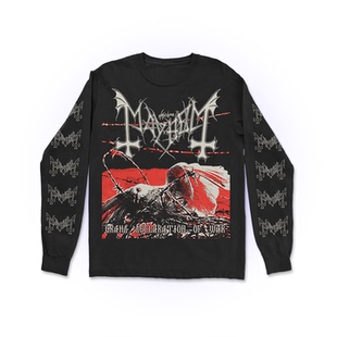 2025秋季新款Mayhem挪威乐队金属摇滚街头暗黑风男女宽松长袖T恤