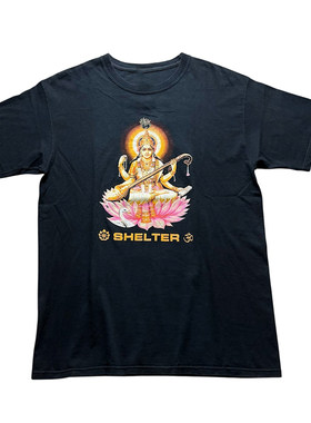 SHELTER庇护所莲花雕像复古男T恤