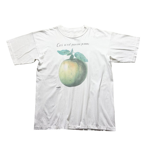RENEMAGRITTE超现实主义苹果T恤