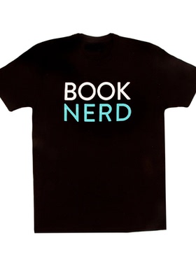 book nerd 书呆子 文学系列书籍文艺美式休闲男女同款直喷短袖T恤
