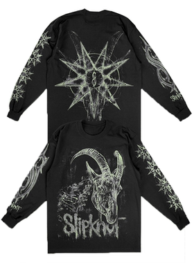 秋季Slipknot活结乐队摇滚街头欧美宽松vintage休闲男纯棉长袖T恤