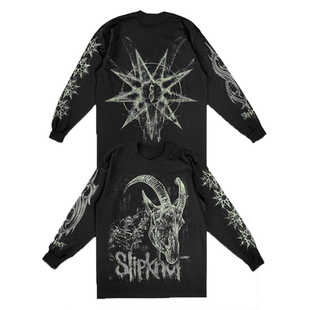 秋季Slipknot活结乐队摇滚街头欧美宽松vintage休闲男纯棉长袖T恤