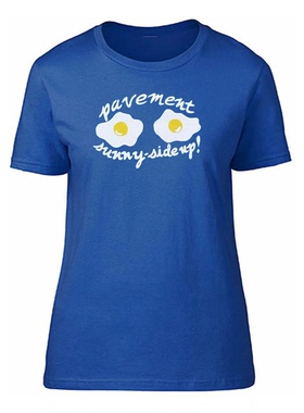 Pavement Sunny Eggs Red路面阳光鸡蛋夏季新款男女士纯棉T恤短袖