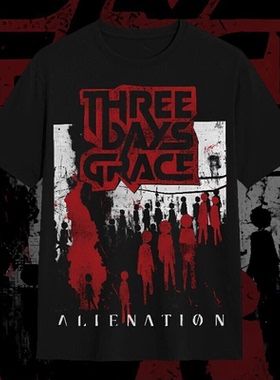 Three Days Grace三天的宽限TDG乐队另类监护摇滚暗黑宽松短袖T恤