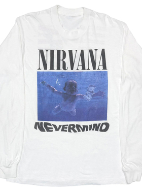 Nirvana涅槃乐队Nevermind经典专辑笑脸摇滚朋克男女美式长袖T恤