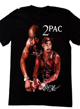 2Pac图派克·夏库尔Tupac传统饶舌说唱嘻哈美式短袖男摇滚直喷T恤