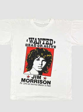 Jim Morrison吉姆·莫里森he Doors大门乐队摇滚美式复古短袖T恤