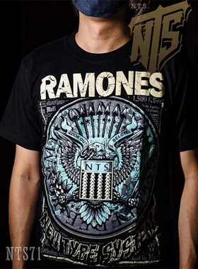 Ramones雷蒙斯乐队美国传奇朋克乐队摇滚复古直喷短袖T恤T Shirt