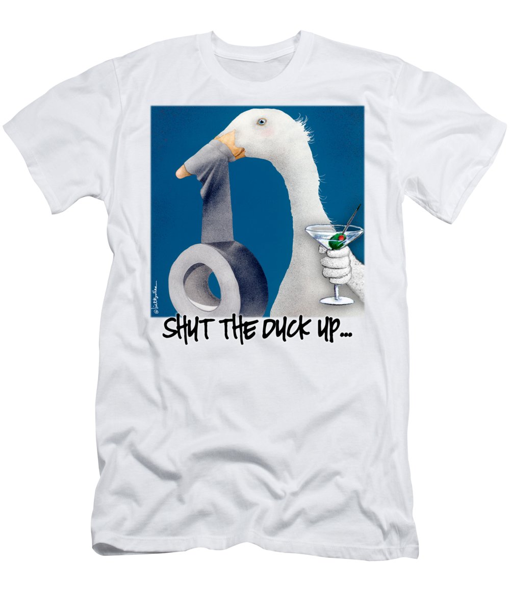 被胶带绑住的鸭子美式短袖T恤