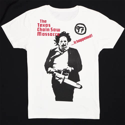 TEXASCHAINSAW电影周边暗黑T恤