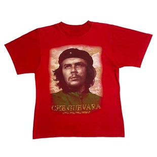 2025夏季新切·格瓦拉Che Guevara美式vintage宽松红色短袖男T恤