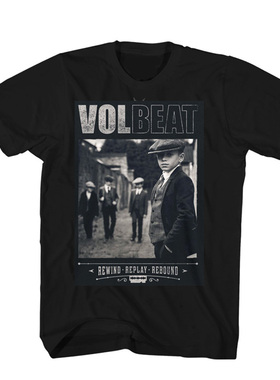 Volbeat电萤虫乐队Bad Boys Rewind, Replay,Rebound复古摇滚T恤
