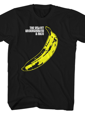 地下丝绒 乐队The Velvet Underground大香蕉纯棉摇滚艺术短袖T恤