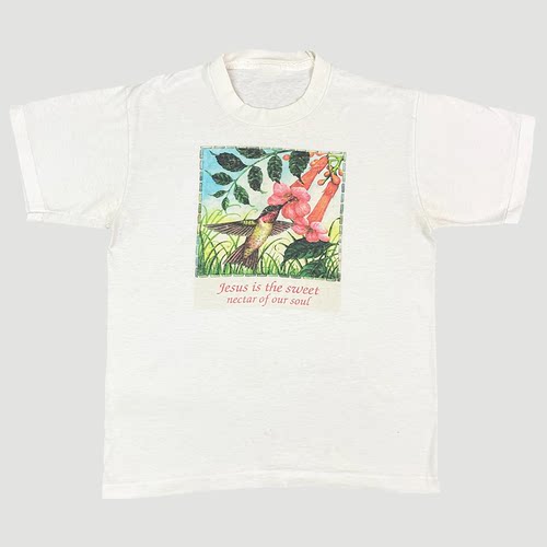 生命甘露文艺休闲美式短袖男T恤