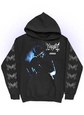 秋季新款Mayhem挪威乐队暗黑风金属摇滚美式男女宽松连帽卫衣