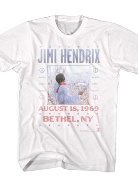 Woodstock伍德斯托克音乐节60 年代音乐复古夏季摇滚休闲短袖T恤