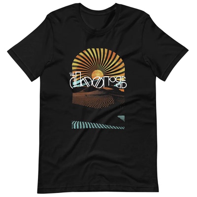 大门摇滚乐队美式复古短袖T恤