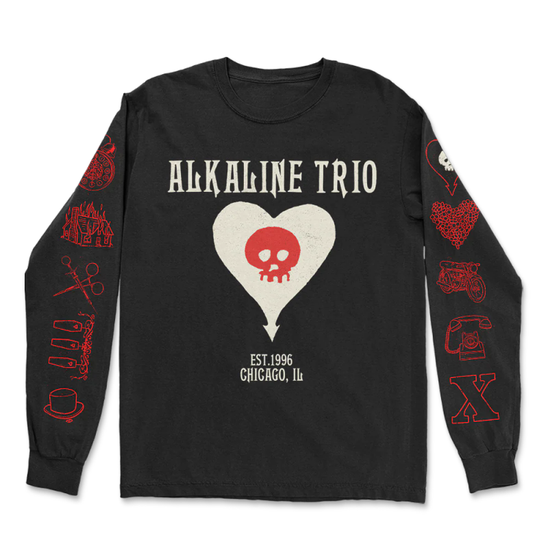 25年秋季Alkaline Trio Tarot塔罗牌纯棉简约休闲圆领长袖T恤男士
