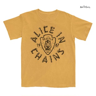 alice in chains戴着镣铐的爱丽丝吉他朋克阴郁松90年代直喷短袖