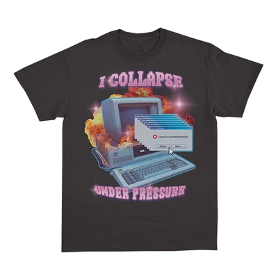 电脑复古插画图数码印花短袖T恤