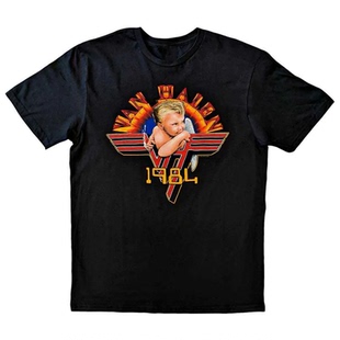 复古纯棉宽松短袖 HALEN美式 T恤 70年代重金属范·海伦乐队VAN 夏季