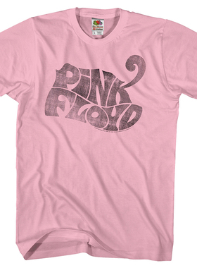 平克弗洛伊德乐队摇滚复古休闲美式黑色粉色男士重磅纯棉短袖T恤